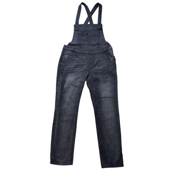 Free People Overalls Womens 26  Denim Gray Straight Casual Preppy - Picture 2 of 8